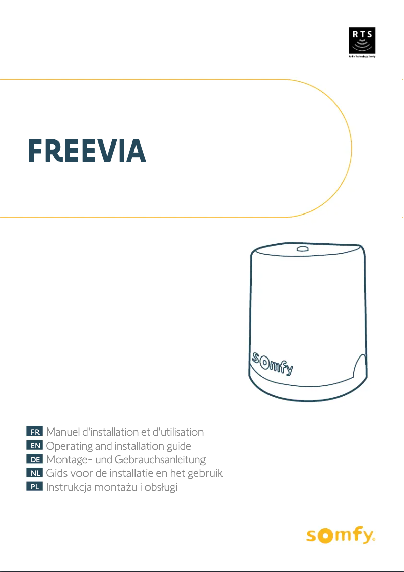Page 1 de la notice Manuel utilisateur Somfy Freevia Essential
