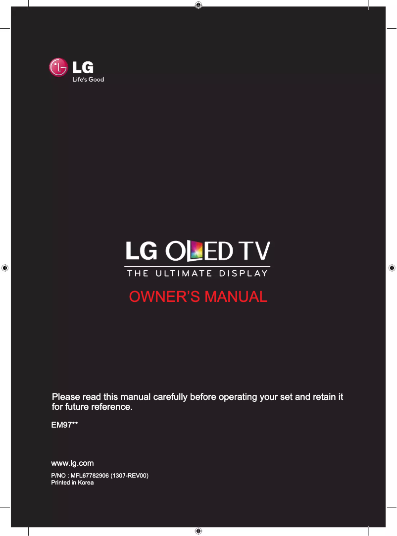 Page 1 de la notice Manuel utilisateur LG 55EM970V