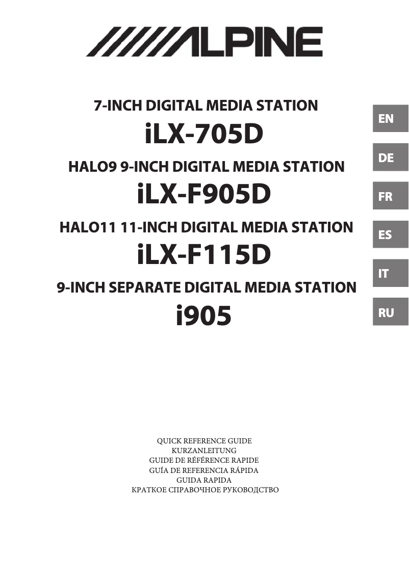 Page 1 de la notice Manuel utilisateur Alpine i905