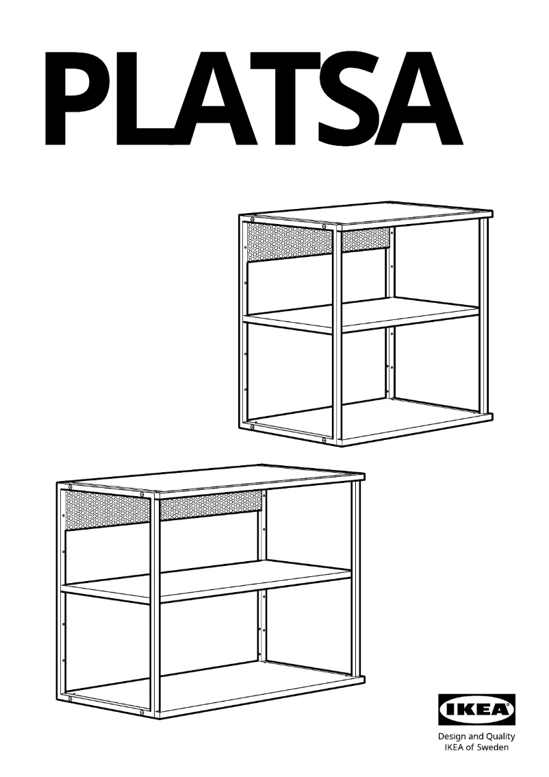 Page 1 de la notice Manuel utilisateur Ikea PLATSA 005.597.24