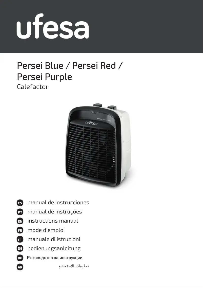 Page 1 of the manual User Manual Ufesa Persei