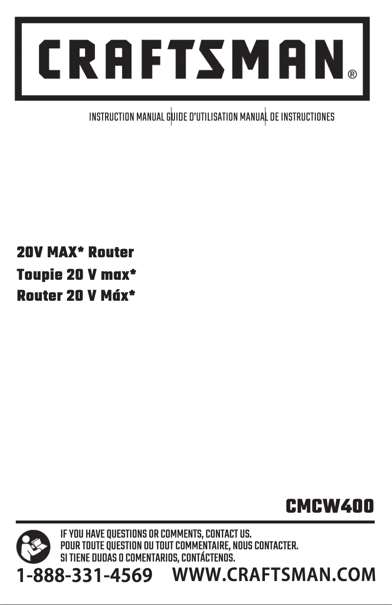 Page 1 de la notice Manuel utilisateur Craftsman CMCW400