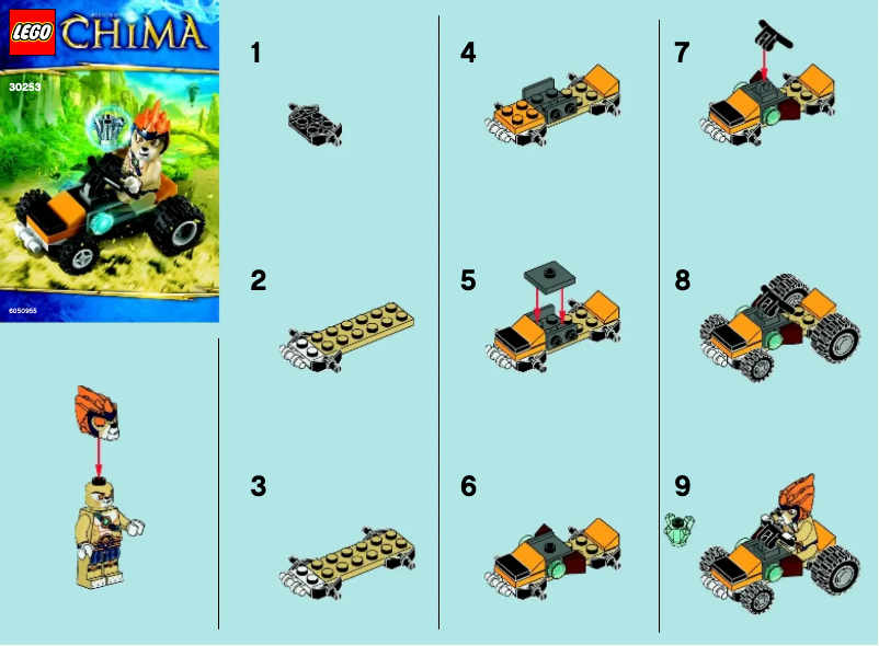 Página 1 del manual Manual de usuario Lego Leonidas' Jungle Dragster 30253