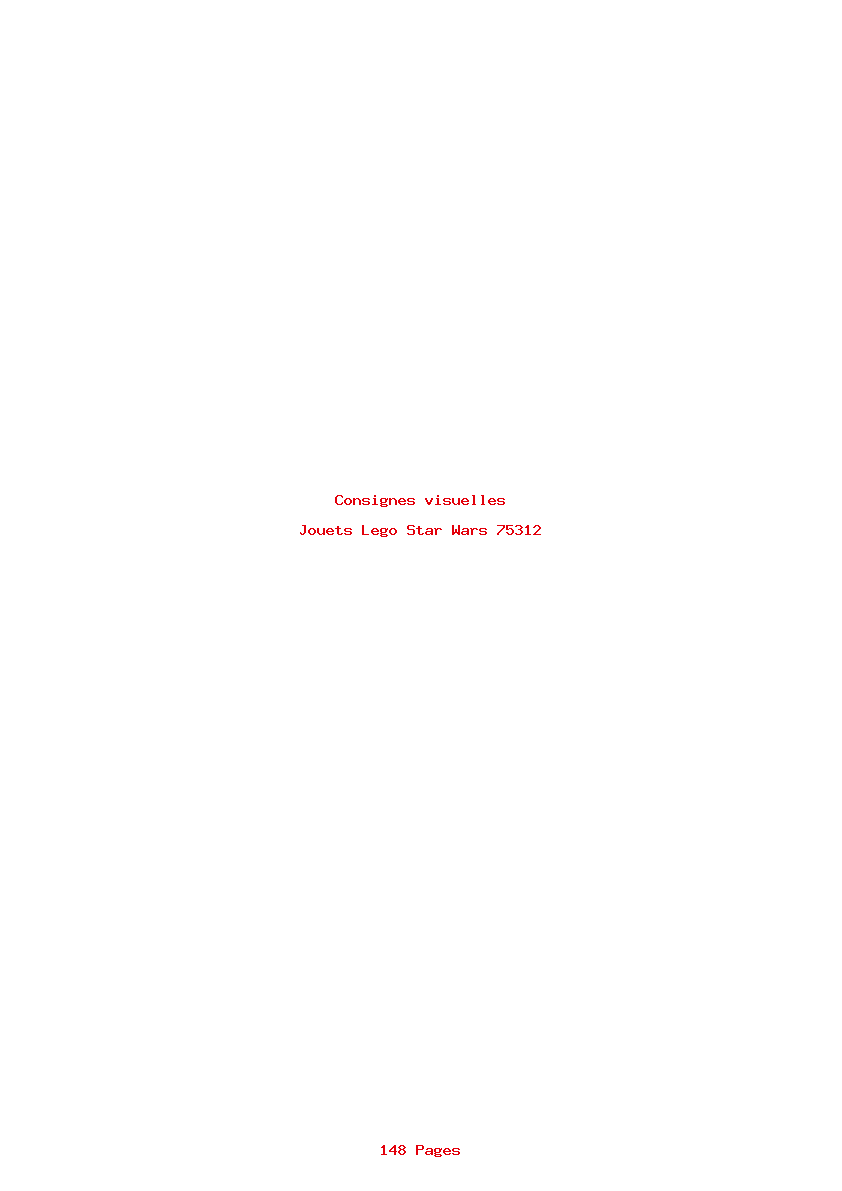 Page 1 de la notice Consignes visuelles Lego Star Wars 75312