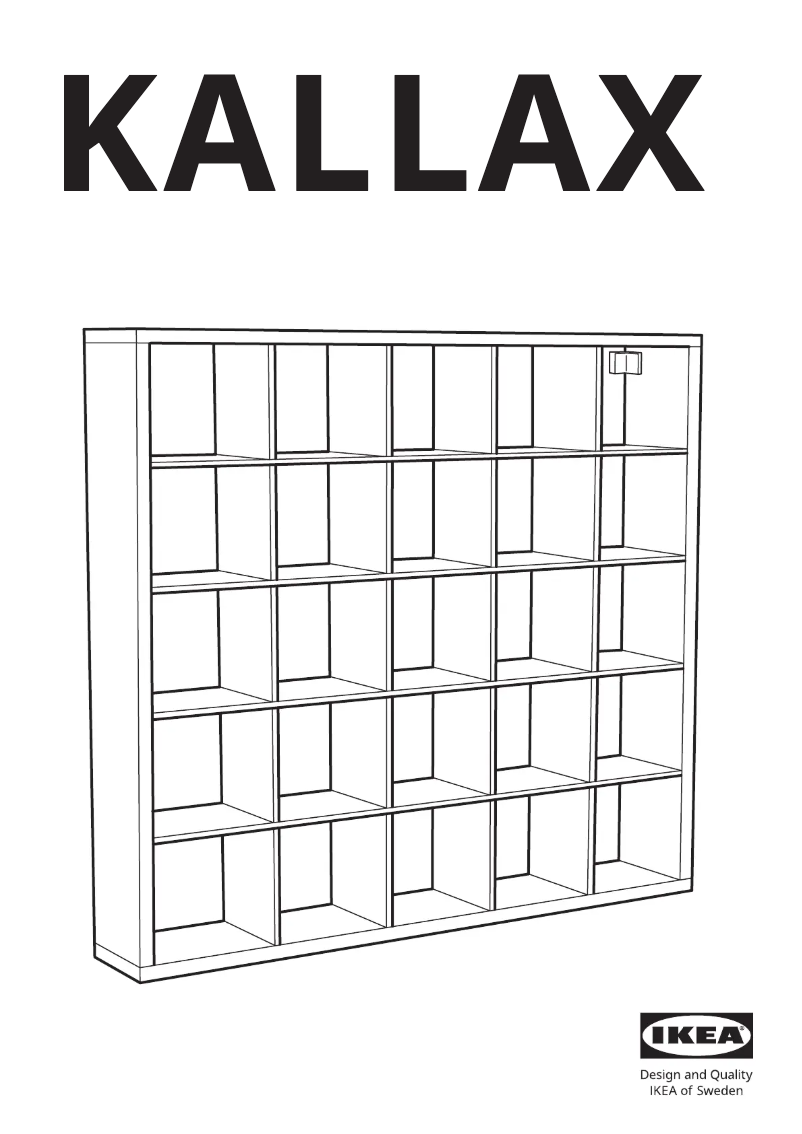 Page 1 de la notice Manuel utilisateur Ikea KALLAX 703.015.37