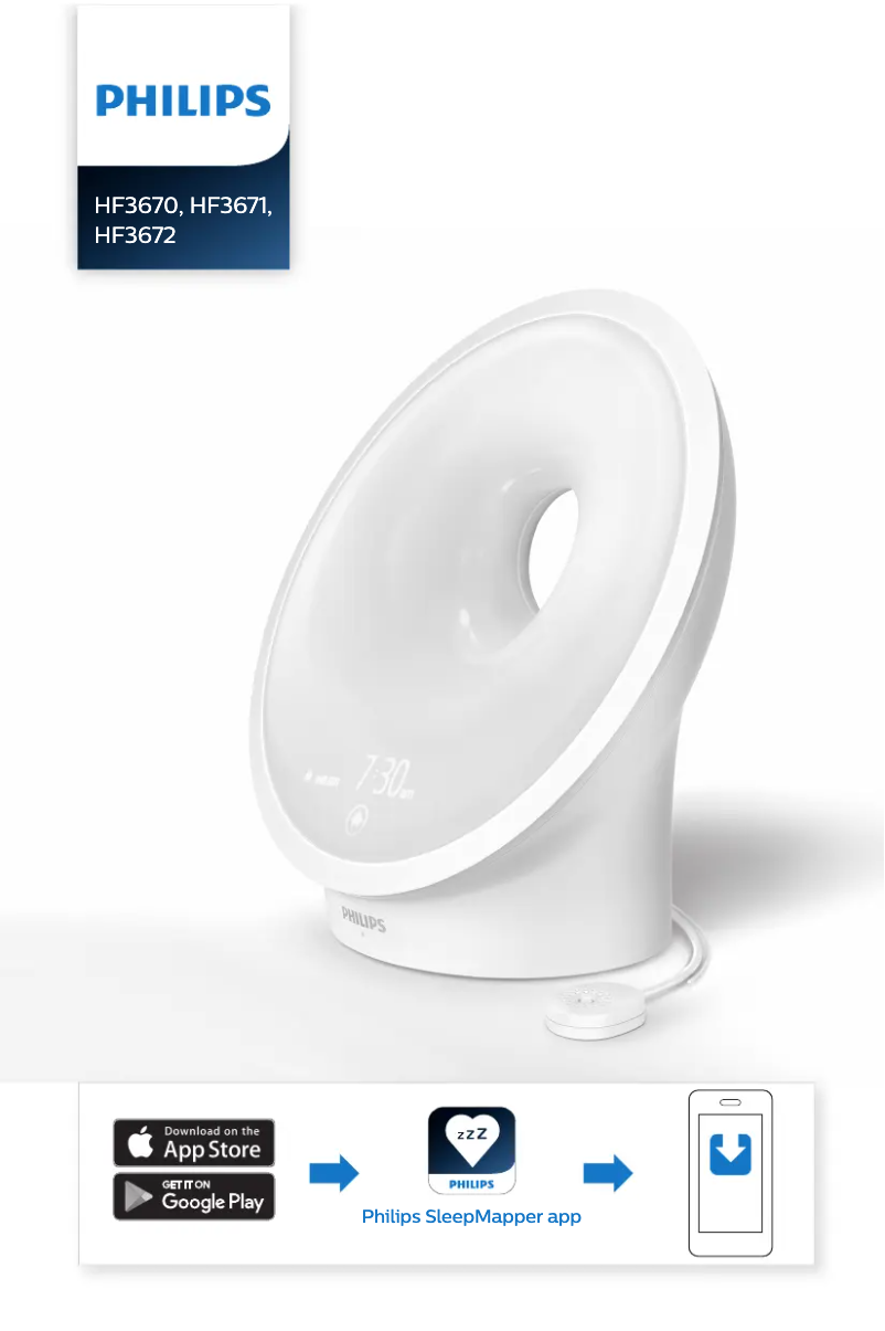 Page 1 de la notice Manuel utilisateur Philips Wake-up Light HF3670