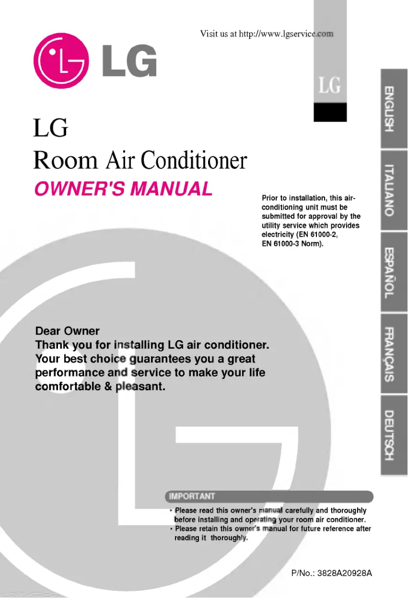 Page 1 de la notice Manuel utilisateur LG AS-W096FGG0