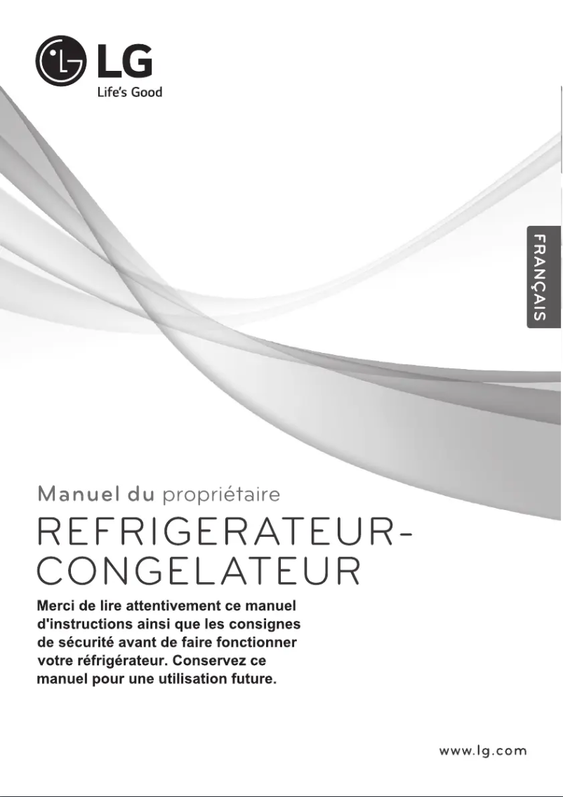 Page 1 de la notice Manuel utilisateur LG GR-B542HLCL