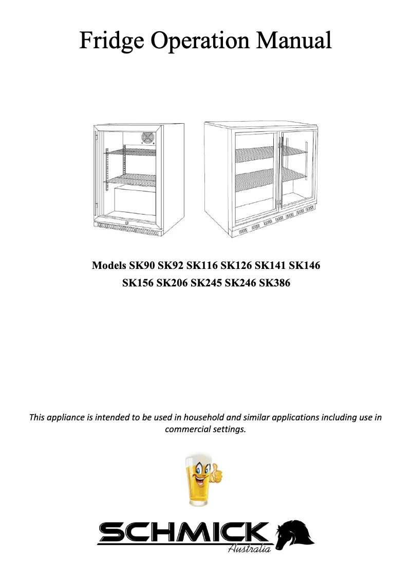 Page 1 de la notice Manuel utilisateur Schmick SK156-SS