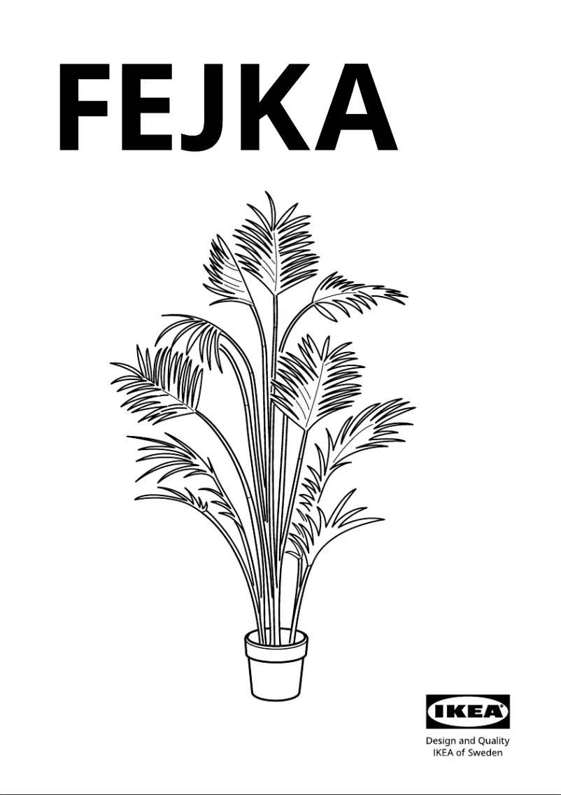 Page 1 de la notice Manuel utilisateur Ikea FEJKA 805.481.85