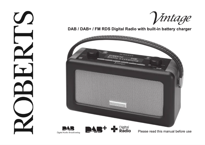 Page 1 de la notice Manuel utilisateur Roberts Vintage