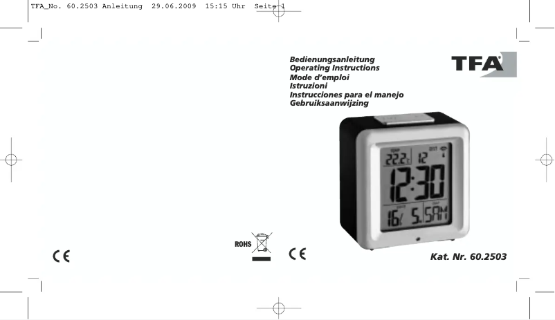 Page 1 de la notice Manuel utilisateur TFA 60.2503