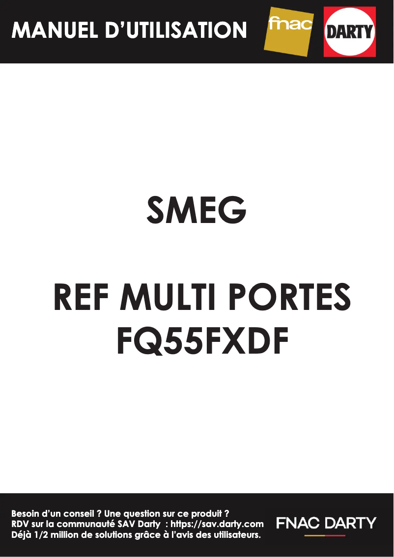 Page 1 de la notice Manuel utilisateur Smeg FQ55FXDF