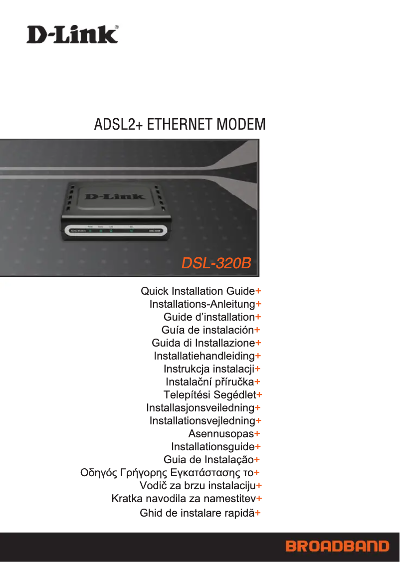 Page 1 de la notice Guide d'installation D-Link DSL-320B