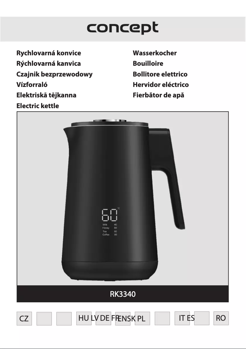 Page 1 de la notice Manuel utilisateur Concept RK3340