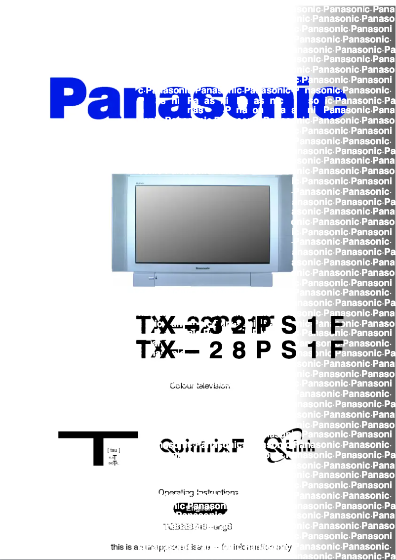 Page 1 de la notice Manuel utilisateur Panasonic TX-32PS1F