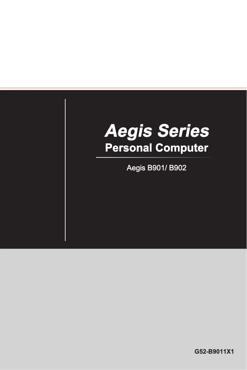 Page 1 of the manual User Manual MSI Aegis Ti-002EU
