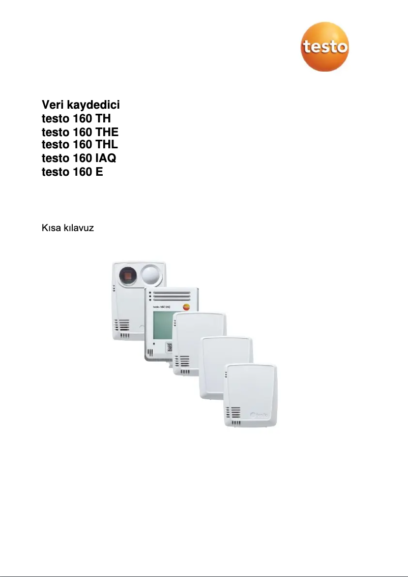 Page 1 de la notice Guide de démarrage rapide Testo 160 IAQ
