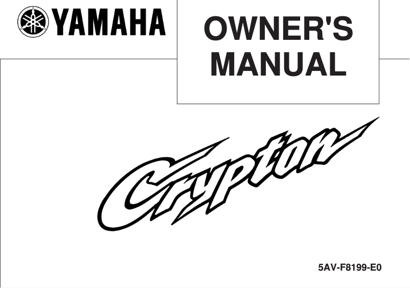 Page 1 de la notice Manuel utilisateur Yamaha Crypton (2001)
