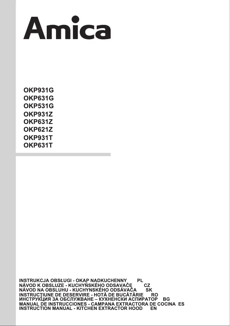 Page 1 de la notice Manuel utilisateur Amica OKP621Z