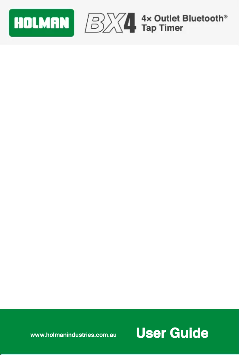 Page 1 de la notice Manuel utilisateur Holman BX4