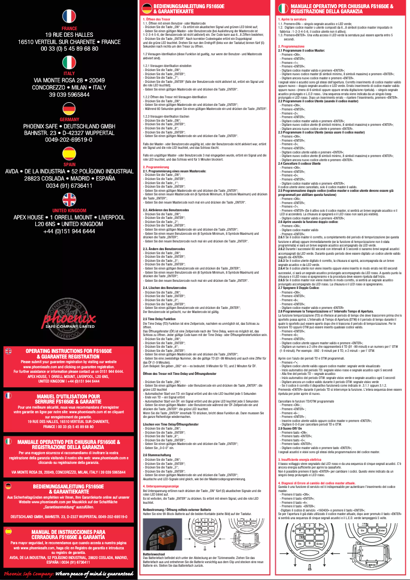 Página 1 del manual Manual de usuario Phoenix Fire Chief FS1651E