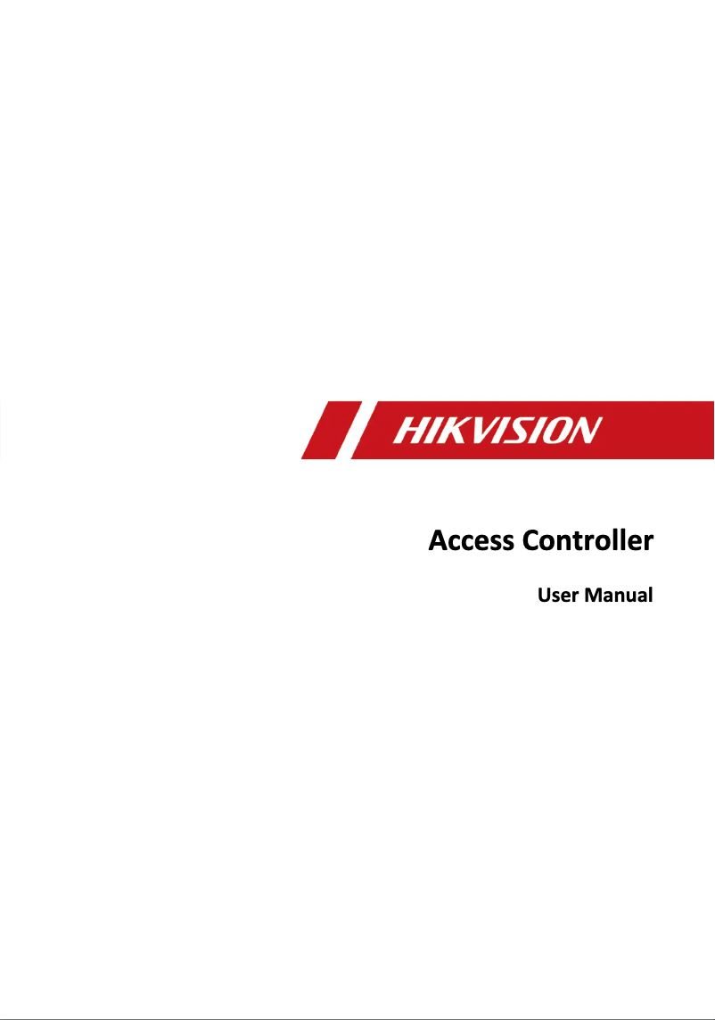 Page 1 de la notice Manuel utilisateur Hikvision DS-K2602T