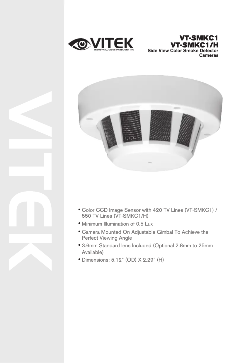 Page 1 de la notice Manuel utilisateur Vitek VT-SMKC1/H