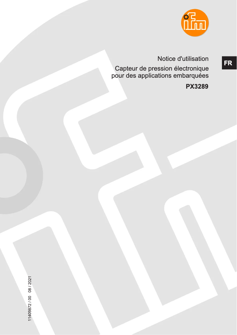 Página 1 del manual Manual de usuario IFM PX3289