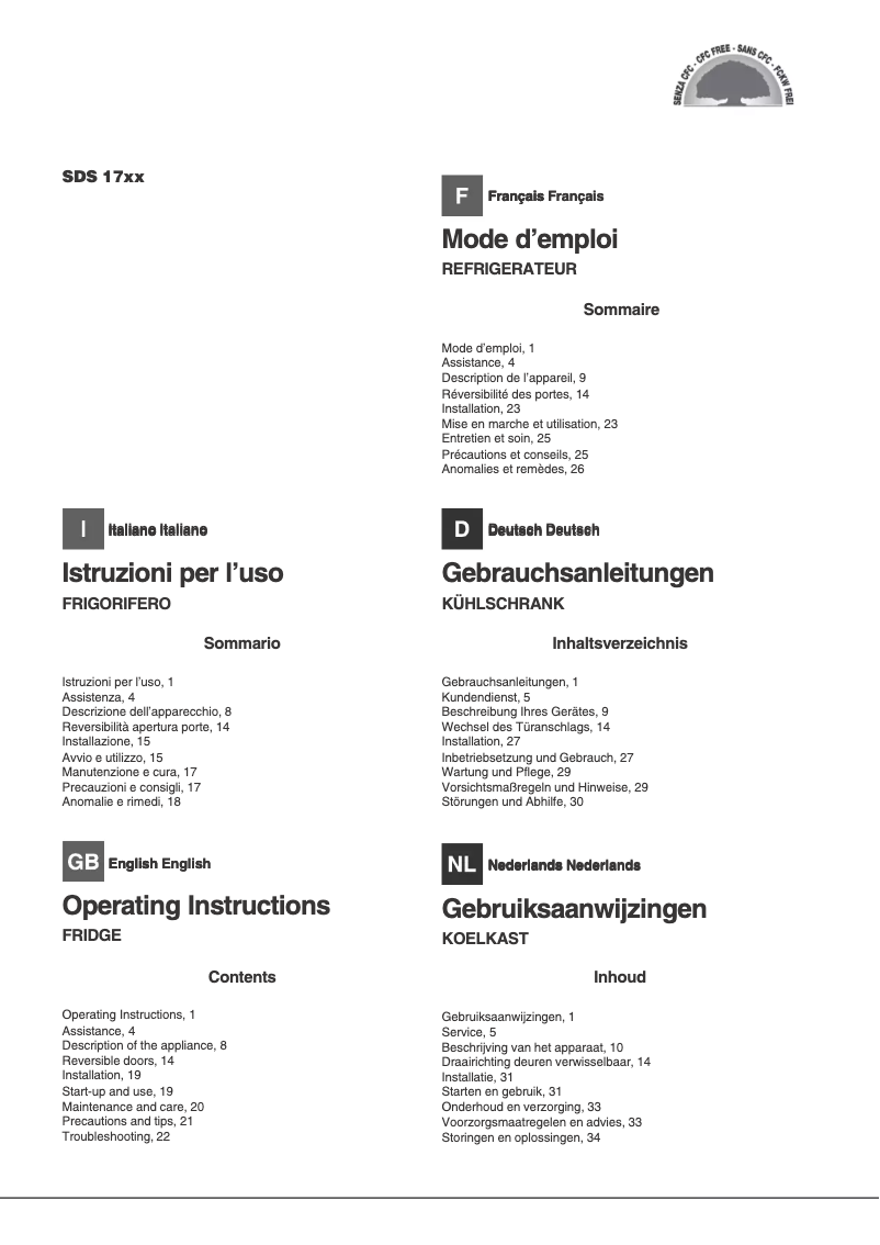 Página 1 del manual Manual de usuario Hotpoint Ariston SDS 1721 V/HA