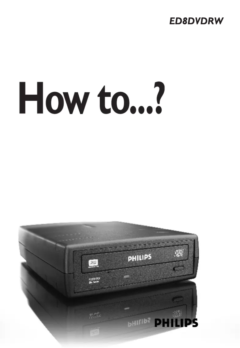 Página 1 del manual Manual de usuario Philips ED8DVDRW