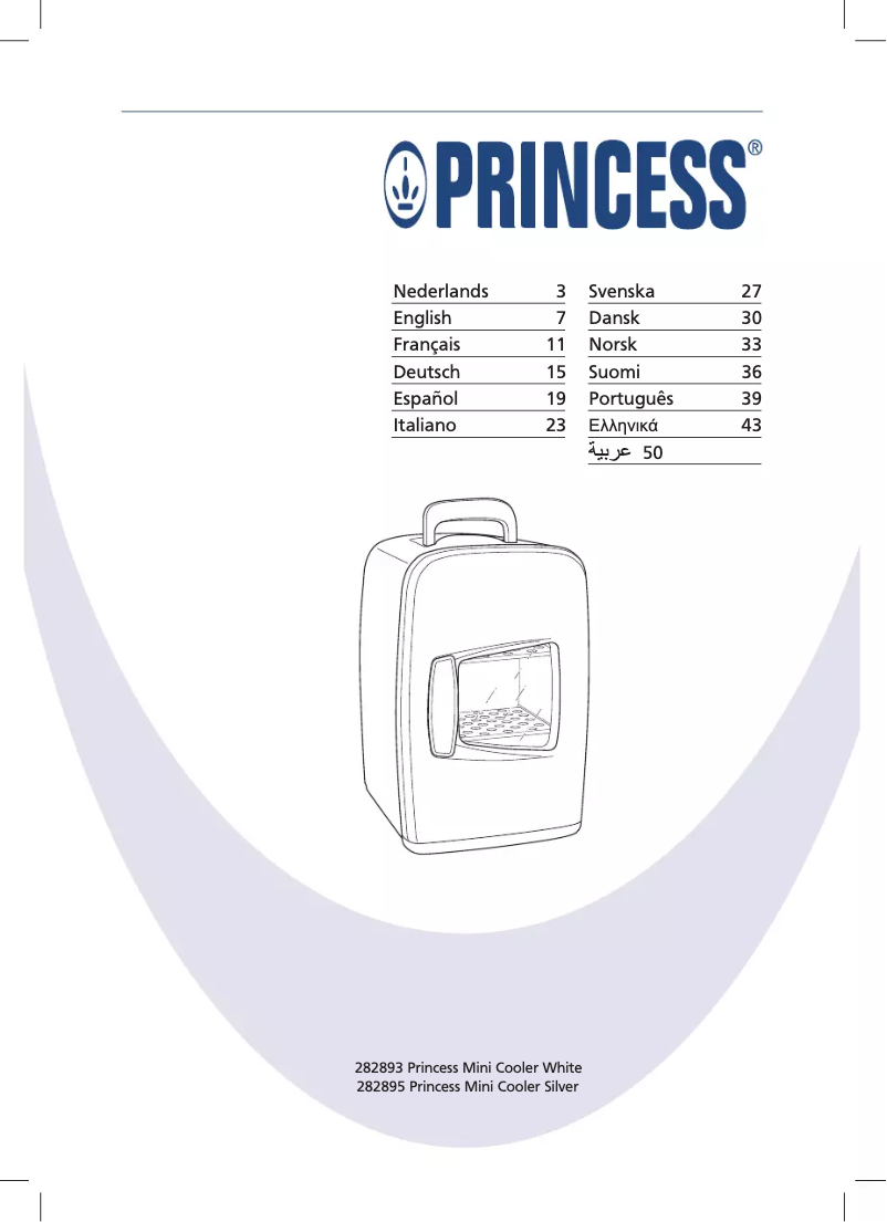 Page 1 de la notice Manuel utilisateur Princess Mini Cooler 282895