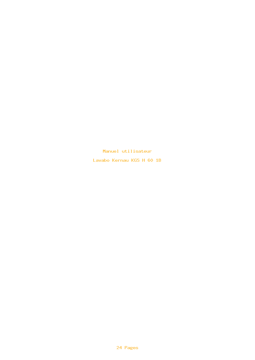 Page 1 de la notice Manuel utilisateur Kernau KGS H 60 1B