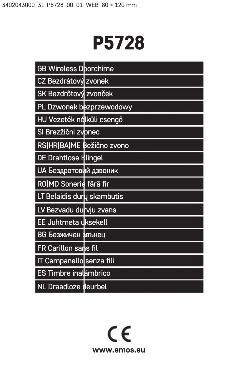 Página 1 del manual Manual de usuario Emos P5728