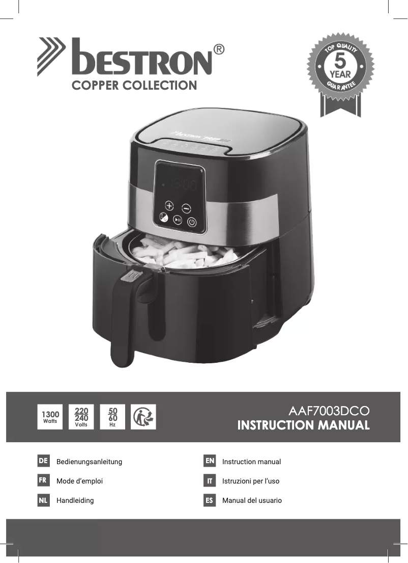 Page 1 de la notice Mode d'emploi Bestron AAF7003DCO