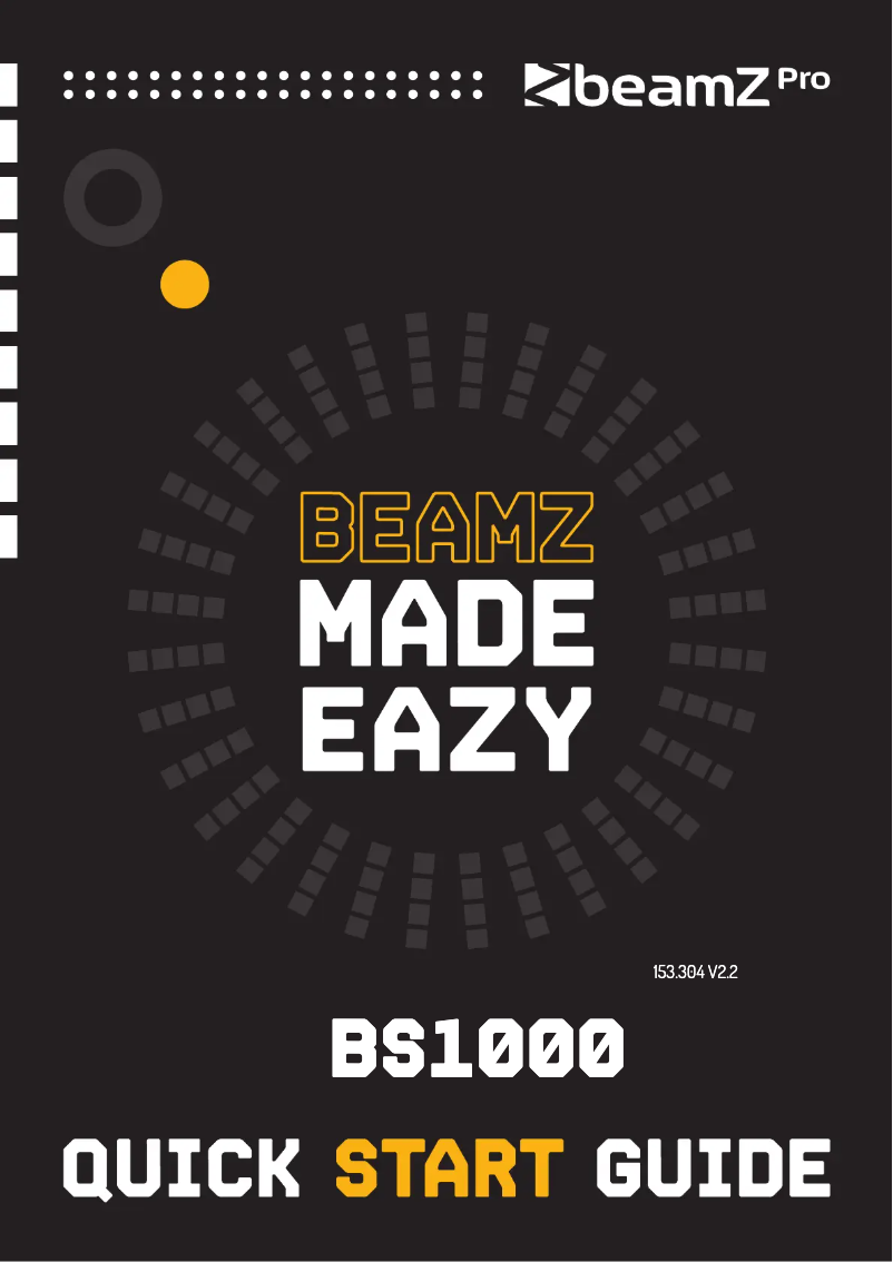 Page 1 de la notice Guide de démarrage rapide BeamZ BS1000