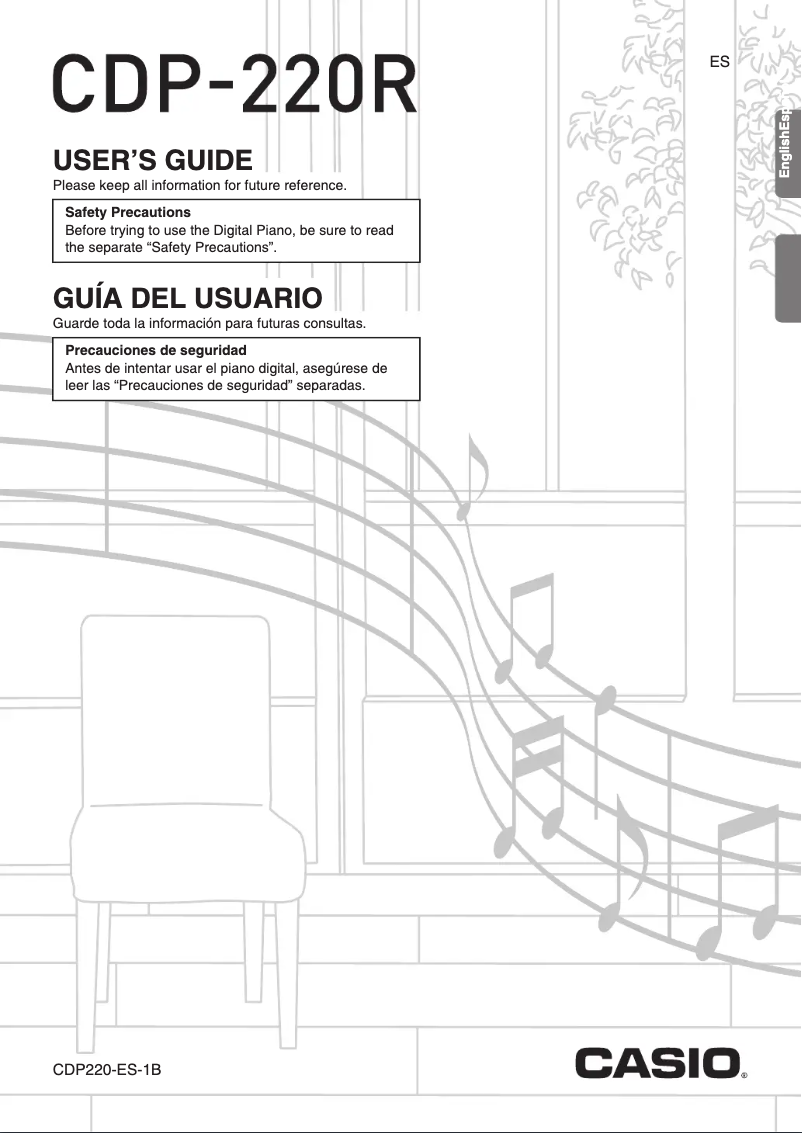 Page 1 de la notice Manuel utilisateur Casio CDP-220