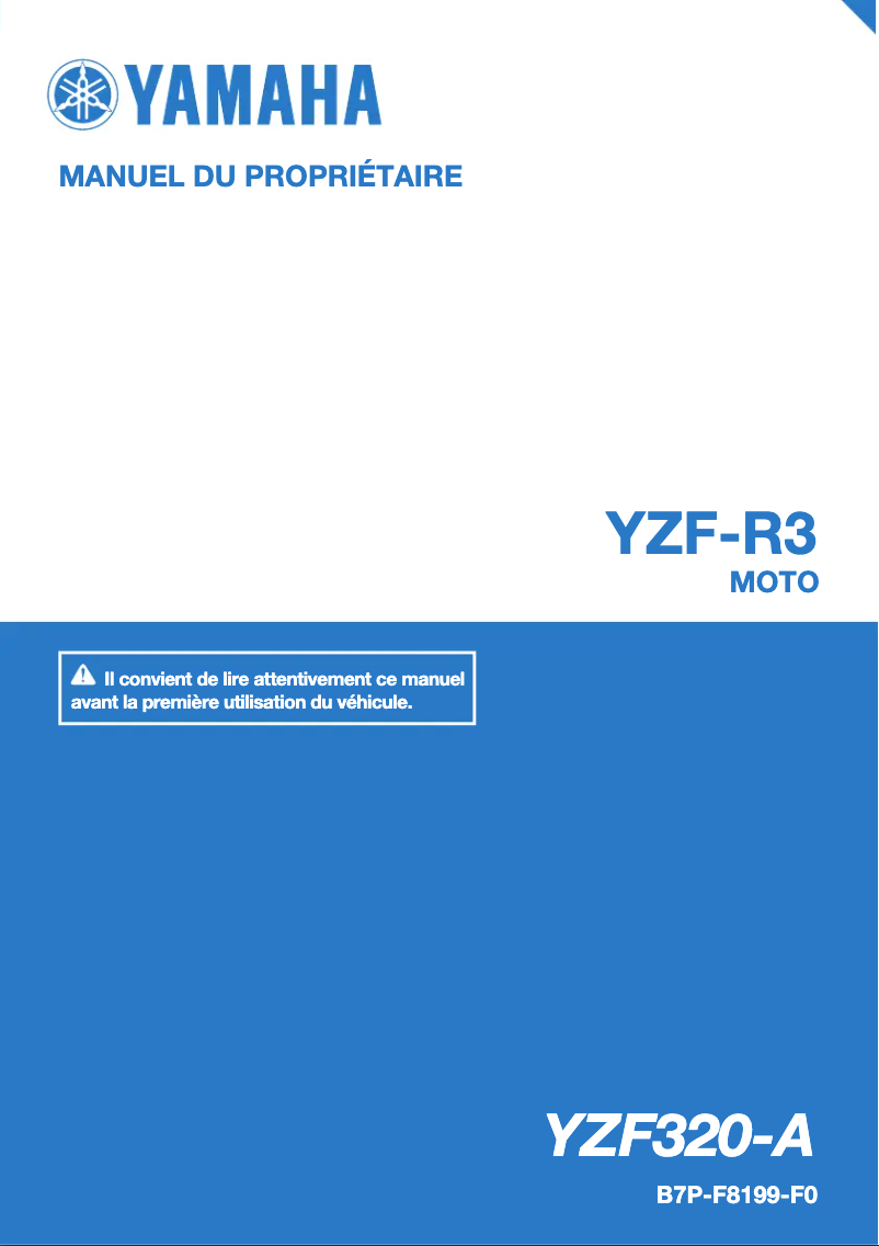 Página 1 del manual Manual de usuario Yamaha YZF-R3 (2019)