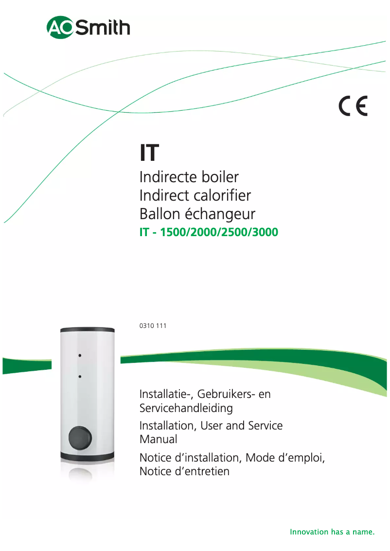Página 1 del manual Manual de usuario A.O. Smith IT 3000