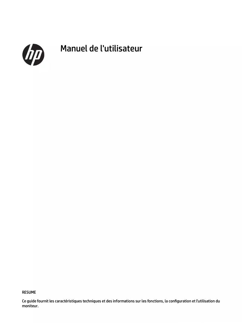 Page n°1 - Manuel utilisateur HP E24mv G4