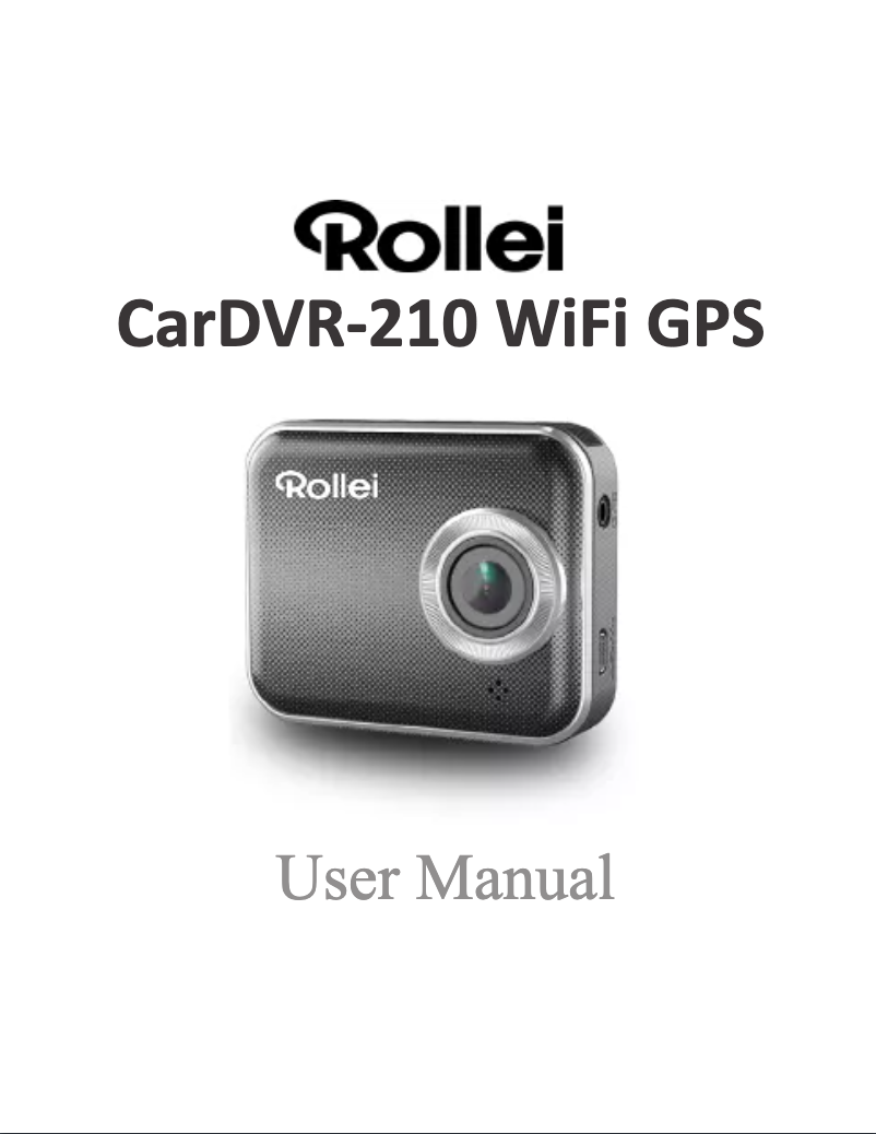 Page 1 de la notice Manuel utilisateur Rollei CarDVR-210