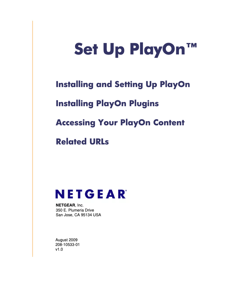 Page 1 of the manual User Manual Netgear EVA9100