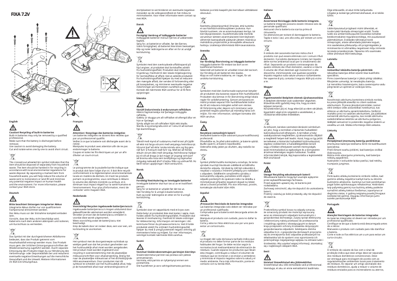Page 1 de la notice Manuel utilisateur Ikea FIXA 503.175.82