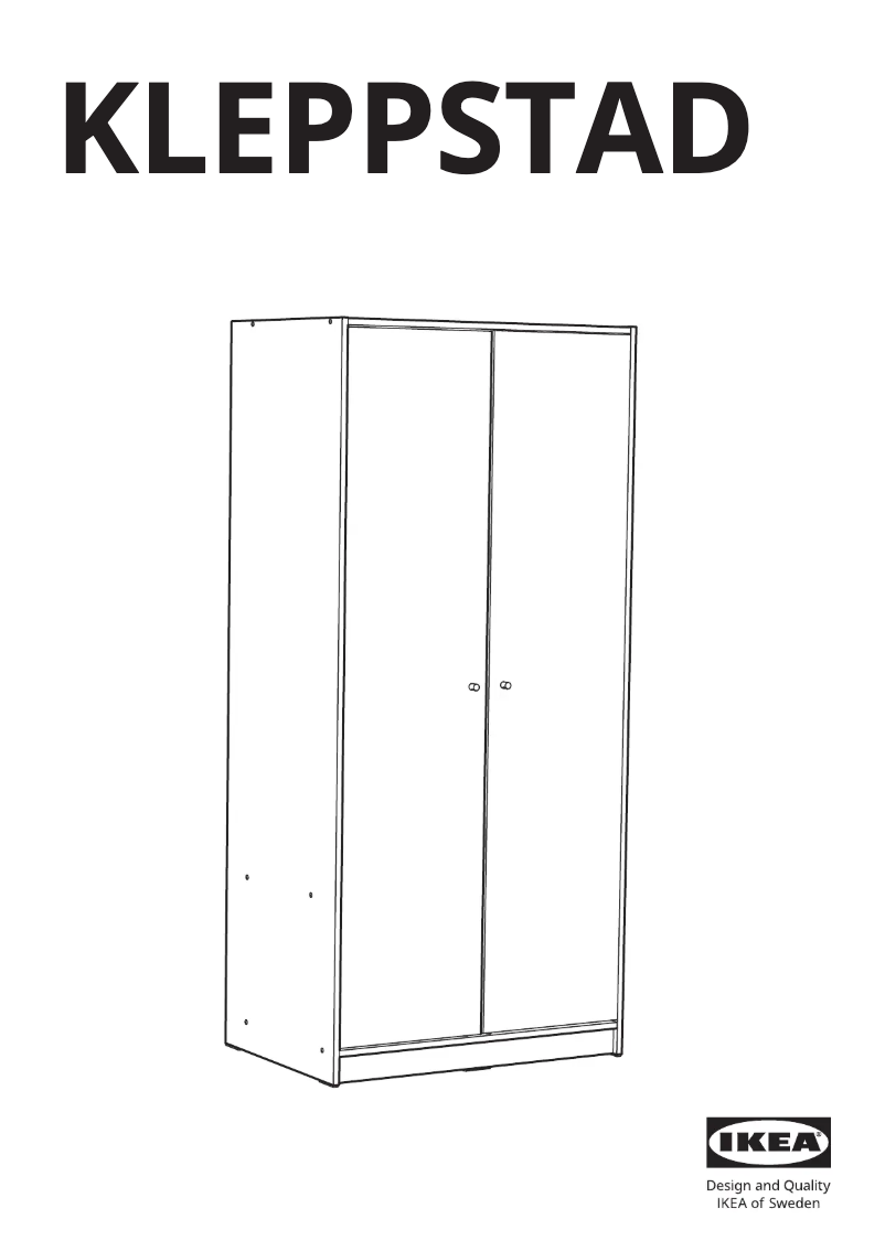 Page 1 de la notice Manuel utilisateur Ikea KLEPPSTAD 905.868.03