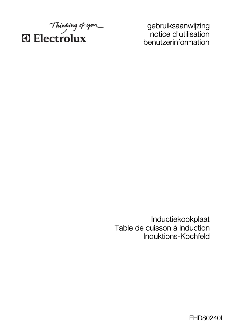 Page 1 de la notice Manuel utilisateur Electrolux EHD80240I