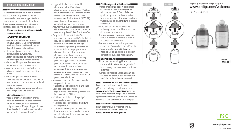 Página 1 del manual Manual de usuario Philips AVENT SCF551