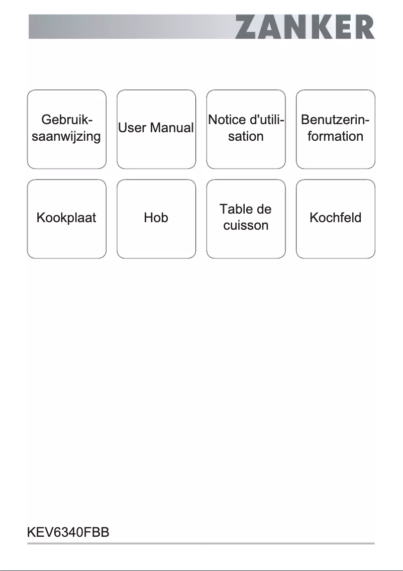 Page 1 de la notice Manuel utilisateur Zanker KEV6340FBB