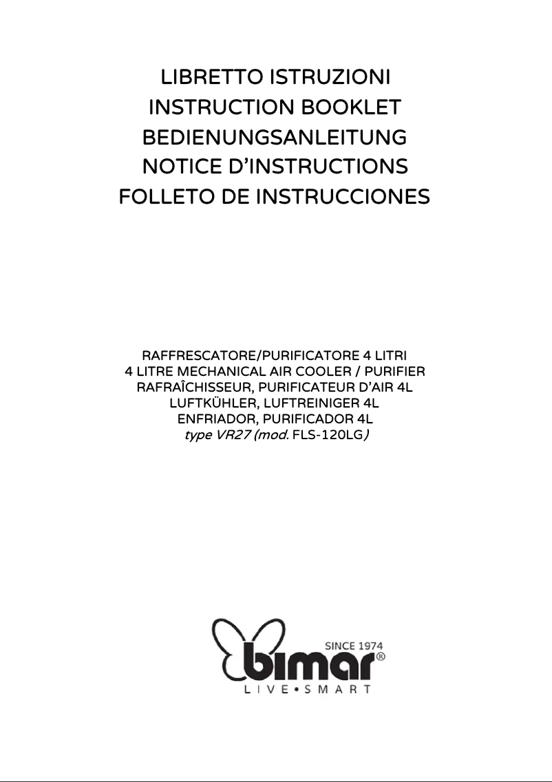 Page 1 de la notice Manuel utilisateur Bimar VR27