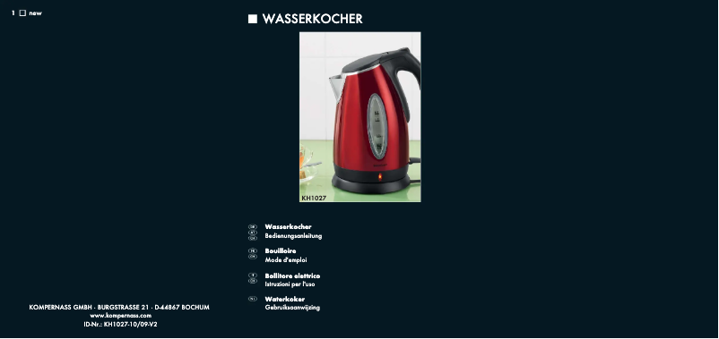 Page 1 de la notice Manuel utilisateur SilverCrest KH 1027