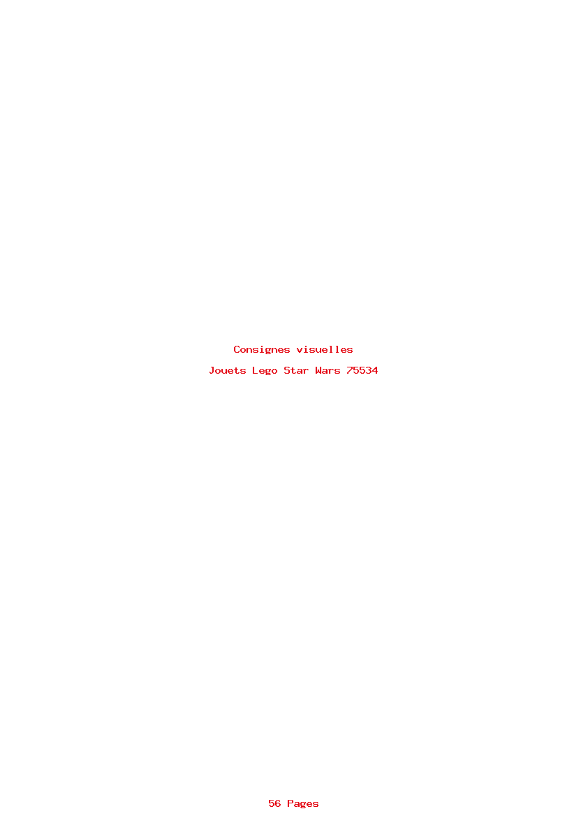 Page 1 de la notice Consignes visuelles Lego Star Wars 75534